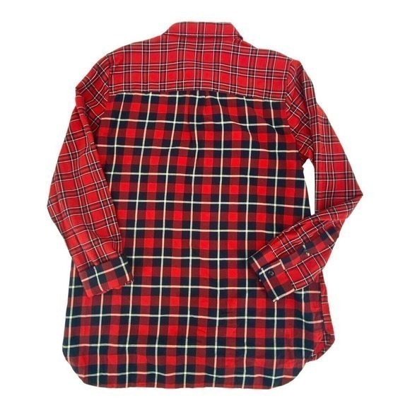 Madewell Red Black Plaid Button Up Long Sleeve New No Tags Women’s M - Picture 3 of 7